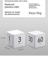 El cubo de Rubik temporizador estudiantes especial aprender hacer niños escribir deberes cocina flip tiempo recordatorio cuenta atrás temporizador - details 9