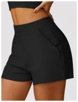 Pantalones Cortos Deportivos para Mujer Nylon Suelto, Secado Rápido, Adecuado para Entrenamiento, Yoga, Fitness Made en China - details 24