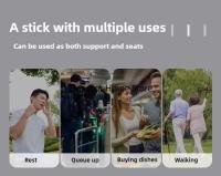 Sillas plegables portátiles para exteriores, taburetes para caminar para personas mayores, sillas ligeras para senderismo y uso en la playa, muebles de caña - details 1