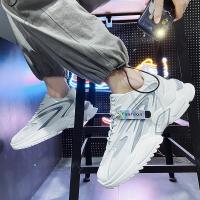 Zapatos de los hombres de verano transpirable nuevo estudiante deportes y zapatos de ocio estilo Hong Kong personalidad cambio gradual plataforma de color papá zapatos hombres - details 2