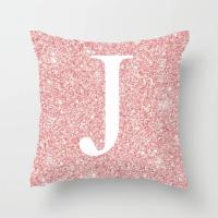 Cojín de sofá con letras brillantes de color rosa de 45x45 cm con almohada de respaldo central - details 9