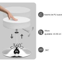 Tocador con Taburete, Tocador Maquillaje con Espejo y Luz, Mesa Tocador con Cajón Grande y 2 Estantes, Espejo, 10 Bombillas LED, Tocador Moderno para Dormitorio, Blanco, 75x40x136 cm, MB6113ws - details 5