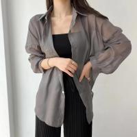 Blusas de Verano para Mujer Sencillas, Suaves, Resistentes al Sol, Moda Coreana Básica con Todo - details 14