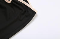 BUNO-Conjunto de ropa de calle para mujer, Top corto con cuello cuadrado y cordones, pantalón acampanado básico de cintura baja, traje elegante de dos piezas Delgado - details 22