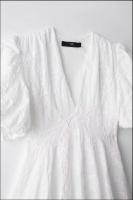 Vestidos Elegantes de Verano Cortos Bordados Mini Vestido Blanco Informal para Mujer - details 3