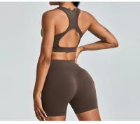 Pantalones de Yoga sin Costuras de Cintura Alta Levantamiento de Cadera Peach - details 18