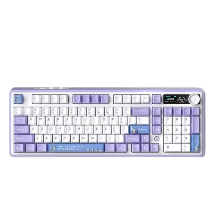 Teclado de Juegos Mecánico Ajazz AK980 Pantalla Color, 98 Teclas RGB, Bluetooth, Para PC Portátil 8000mAh - 1