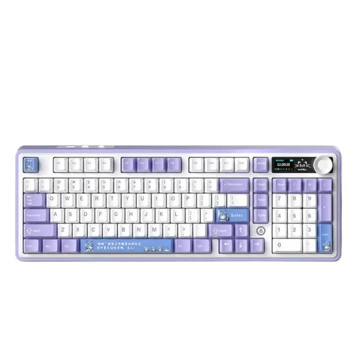 Teclado de Juegos Mecánico Ajazz AK980 Pantalla Color, 98 Teclas RGB, Bluetooth, Para PC Portátil 8000mAh - 1
