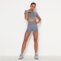 Hamidou-camisetas deportivas de Yoga para mujer, Tops sin costuras para Fitness, ropa deportiva para correr y gimnasio - details 36