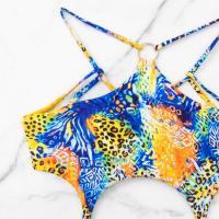 Conjunto de Bikini de Estampado de Leopardo con Tirantes Estilo de Cuerpo Ajustado - details 8