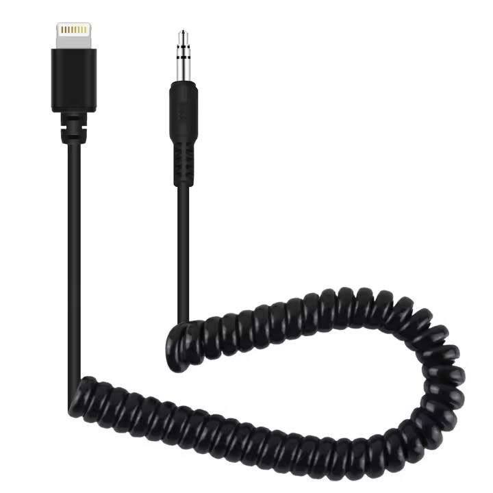 Adaptador de Audio de Micrófono en Vive PULUZ Cable de Primavera de 3.5mm TRRS Macho a Pinza de 8 - 1