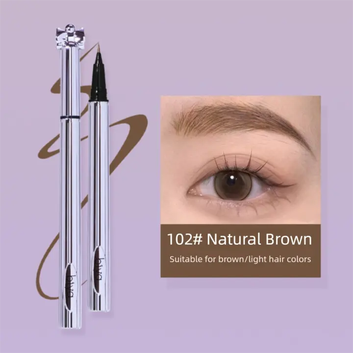Lápiz de cejas de agua de larga duración, resistente al agua, fácil de agarrar, lápiz líquido para cejas, herramienta cosmética para cejas a prueba de sudor de secado rápido - 1