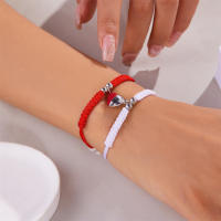 2 unids/set corazón romántico magnético atraer pareja para Mujeres Hombres moda cuerda trenzada pulsera a juego joyería de amistad - details 43