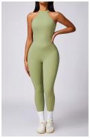 Ropa de yoga de una pieza con diseño de melocotón sin mangas, secado rápido, perfecta para pilates y fiess Fabricado en China - details 11
