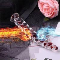 Empaque privado Sexy Crystal Twist Espiral Erótico Adulto Ano Butt Anal Dilatador Vidrio Dildo Juguetes Sexuales Para Mujer Hombre Tapón Anal - details 1