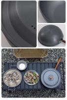 Olla de Picnic portátil de madera maciza de aleación de aluminio para exteriores, sartén para el hogar con mango desmontable - details 2