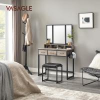 Tocador con Espejo Plegable de 3 Piezas Soporte para Secador de Cabello - details 1