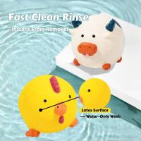 1/3 PCS Juguetes para masticar con animales de granja: formas de látex de cerdo/pollo/vaca con crestas dentales, juguetes para perros pequeños - details 4