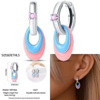 Pendientes de plata con borlas de copos de nieve azules y diamantes, lazo rojo para mujer, joyería creativa, regalos temáticos navideños - details 10