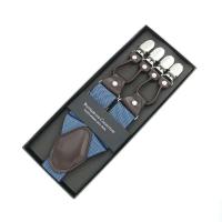 Tirante de cuero de moda de 35 mm de ancho con 6 clips, tirante retro casual para hombre, cinturón, regalo para padre/esposo - details 9