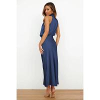 BUNO-Vestido largo sin mangas de satén de seda de gama alta para mujer, vestidos elegantes a la moda para celebridades, vestido de noche, ropa de fiesta para mujer - details 9