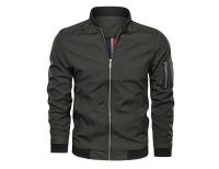 Chaquetas de bombardero con cremallera para hombre, ropa deportiva ajustada con bolsillos, moda Hip Hop, primavera y otoño - details 9