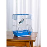 Prevue Pet Products - Jaula de Viaje para periquitos y pájaros pequeños con Alambre Blanco, Base de plástico Azul con Bandeja extraíble - details 2