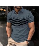 Polo de verano 2025 para hombre, manga corta, top de moda popular, estampado, corte ajustado. - details 18