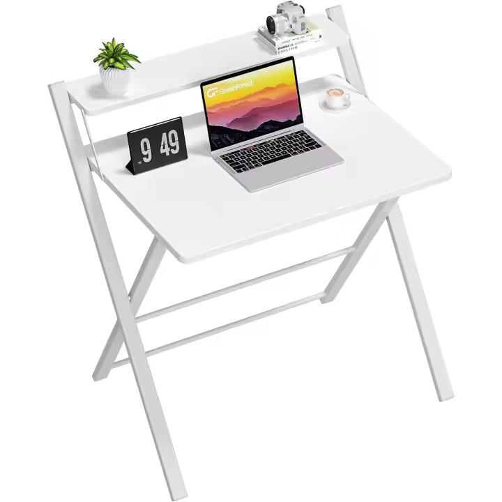 Estante del Monitor, Escritorio de Oficina deTamaño Pequeño sin Montaje - 1