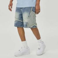 Pantalones vaqueros sueltos para hombre, pantalones cortos de pierna ancha, rectos, informales, de cinco puntas, de talla grande - details 1