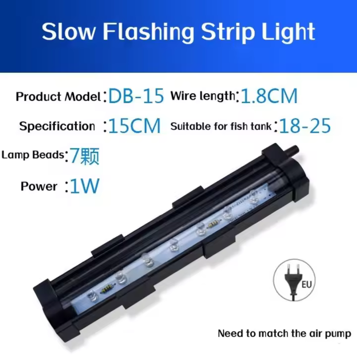 Luz de Burbujas LED de Alta Calidad Lámpara de Oxigenación de Aire Acuático para Decoración de Acuario Luz de Buceo Impermeable para Suministros de Mascotas - 1
