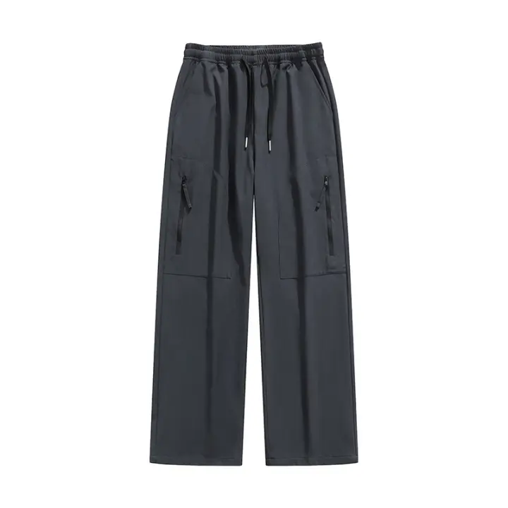 Pantalones casuales de primavera y otoño 2025 para hombre, pantalones anchos de marca Ins, versátiles y drapeados de pierna recta. - 1