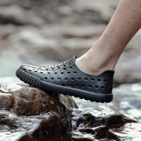 Al aire libre pareja agujero zapatos vadear tendencia de ocio sandalias de playa de los hombres y las mujeres transpirable suela suave hueco zapatos de lluvia - details 8
