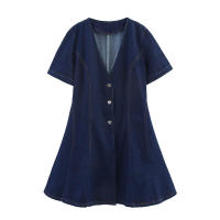 Minifalda Sofisticada para Mujer OUWU Top de Moda con Cuello en V, Volantes, Corte Regular, Vestidos de Manga Corta, Verano 2025 - details 1