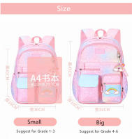 Mochila escolar para niñas con diseño de arco iris linterna kawaii bolsa de libros para estudiantes primarios regalo para niños satchel - details 1