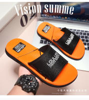 Nuevas zapatillas de verano de los hombres desgaste tendencia antideslizante zapatillas frescas casa de los hombres baño flip - details 5