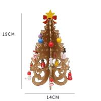 Decoración de Árbol de Navidad de Madera Hecho a Mano DIY Escena de Navidad Casera para 2024 - details 3