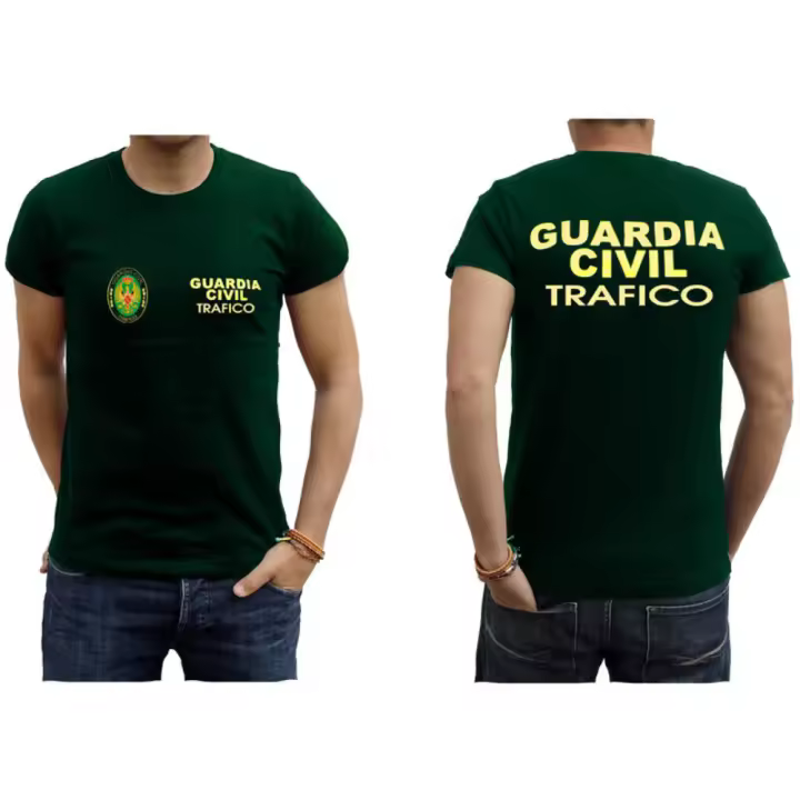 Guardia Civil TraficCamiseta Manga Corta Casual Camisa 100% Algodón - 1