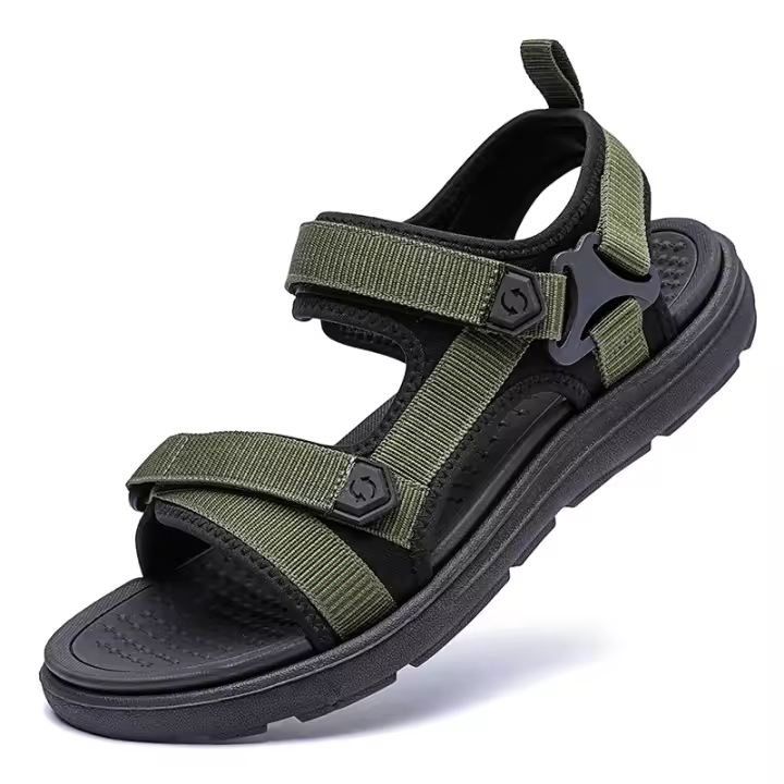 Sandalias de moda para hombre, verano, zapatos casuales, transpirables, sandalias de playa, talla grande, material superior de malla. - 1