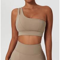 Sujetador deportivo de hombro con diseño hueco asimétrico, sujetador de Yoga, Top deportivo de alto soporte, ropa deportiva para mujer - details 8