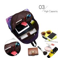 Mochila de viaje informal para niños y adolescentes, bolsa escolar de poliéster reutilizable con cierre de cremallera, bol - details 2
