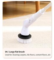 Dispositivo de limpieza giratorio eléctrico inalámbrico 6 en 1 para ducha, cocina y baño - details 4
