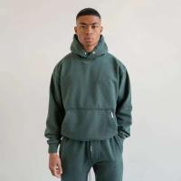 Decheng OemCapuche 500 Gsm Extra Unisex Inalámbrico Grande Verde Liso 100% Algodón de Lujo Sudadera con Capucha de Terciopelo - details 5