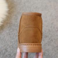 Nuevas botas de nieve de princesa de dibujos animados a la moda, zapatos de invierno de piel esponjosa para niñas, precio bajo para niños - details 3