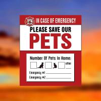Pegatinas de Ventana Estáticas Pet Alert Paquete de 4 Señal de Rescate para Mascotas en Emergencias - details 13