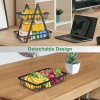 Portátil con encimera 2/3, cesta de frutas para organizador de cocina, iluminación y frutas, verduras, pan, aperitivos - details 3