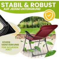 Sillas de Jardín Plegables de Aluminio con Respaldo Alto Ajustable 7 Posiciones, Apoyabrazos Transpirables, Portátiles, Silla de Camping para Jardín y Terraza - details 38