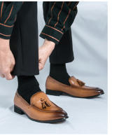 Zapatos casuales de negocios de moda británica, zapatos de hombre versátiles, zapatos de cuero de moda. - details 13