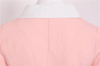 Women summer vintage a line short sleeve solid midi elegant casual party dress - details 32