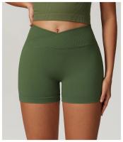 Pantalones cortos de Yoga sin costuras para mujer, ropa deportiva para Fitness, levantamiento de glúteos, gimnasio, correr - details 1